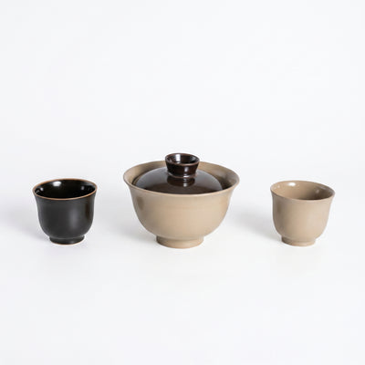 Ou Ware Two-Tone Gaiwan Tea Set