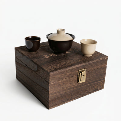 Ou Ware Two-Tone Gaiwan Tea Set