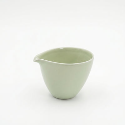 Ou Ware Pale Celadon Pear-Shaped Teapot with Rattan Handle 8-Piece Set