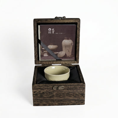 Ou Ware Pale Celadon Handmade Lotus Cup