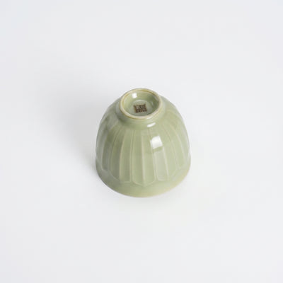 Ou Ware Pale Celadon Handmade Lotus Cup