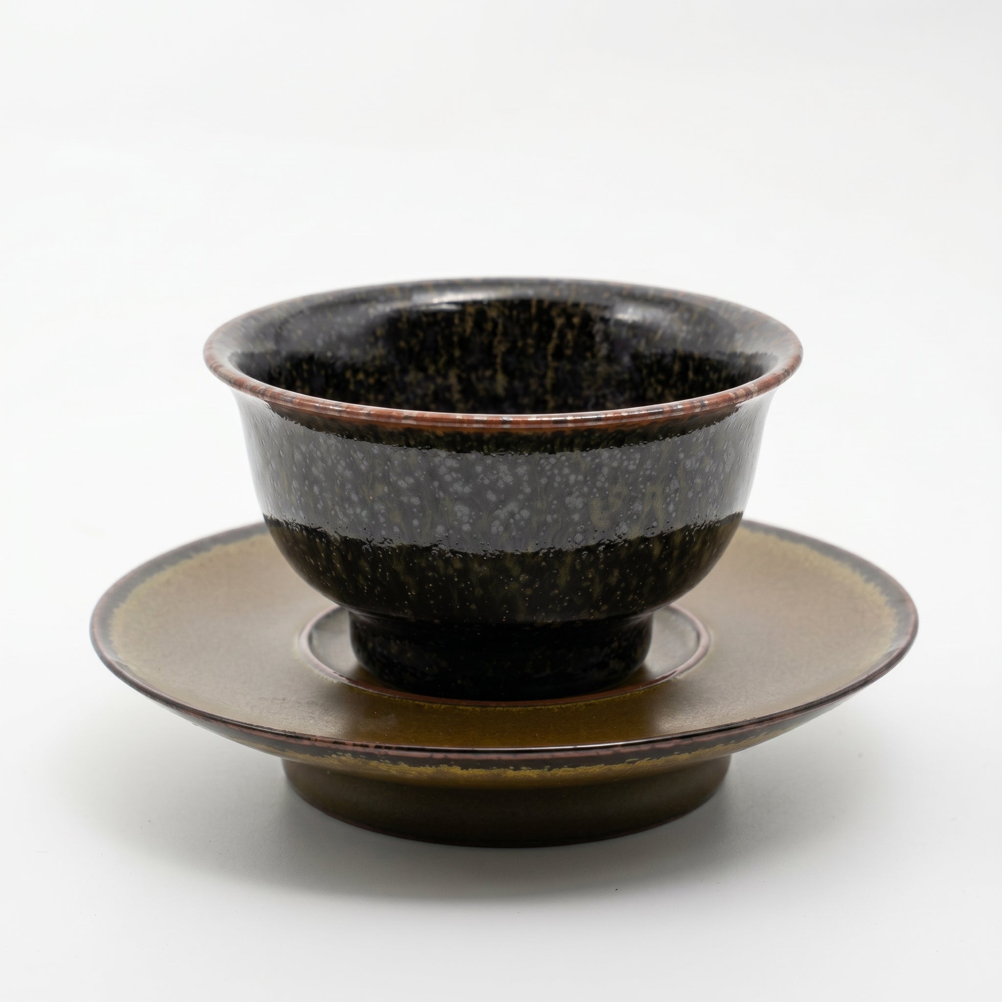 Ge Ware Tea Dust Glaze Cup and Saucer Set
