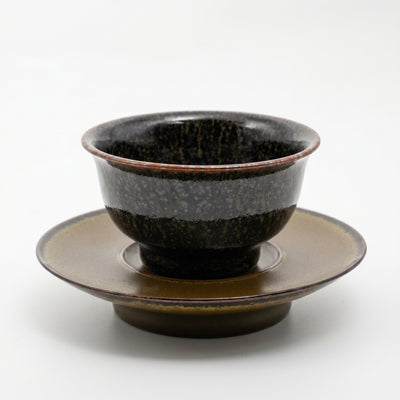 Ge Ware Tea Dust Glaze Cup and Saucer Set