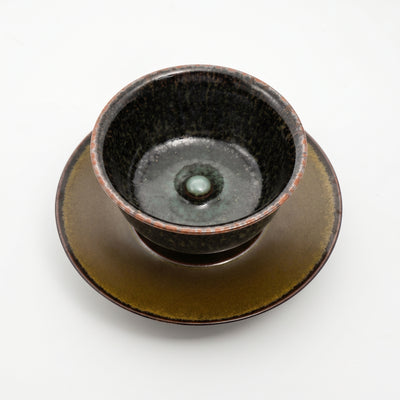 Ge Ware Tea Dust Glaze Cup and Saucer Set