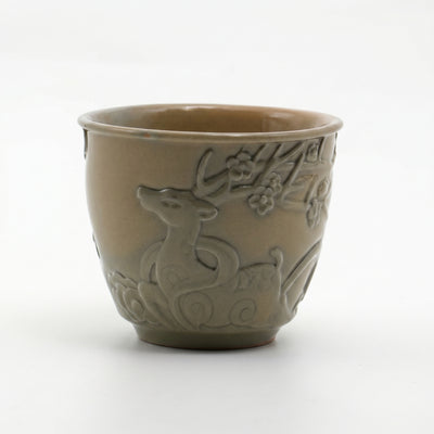 Ou Ware White Deer Pattern Cup