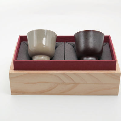 Ou Ware "Hehe Qinglian" Pair Cups