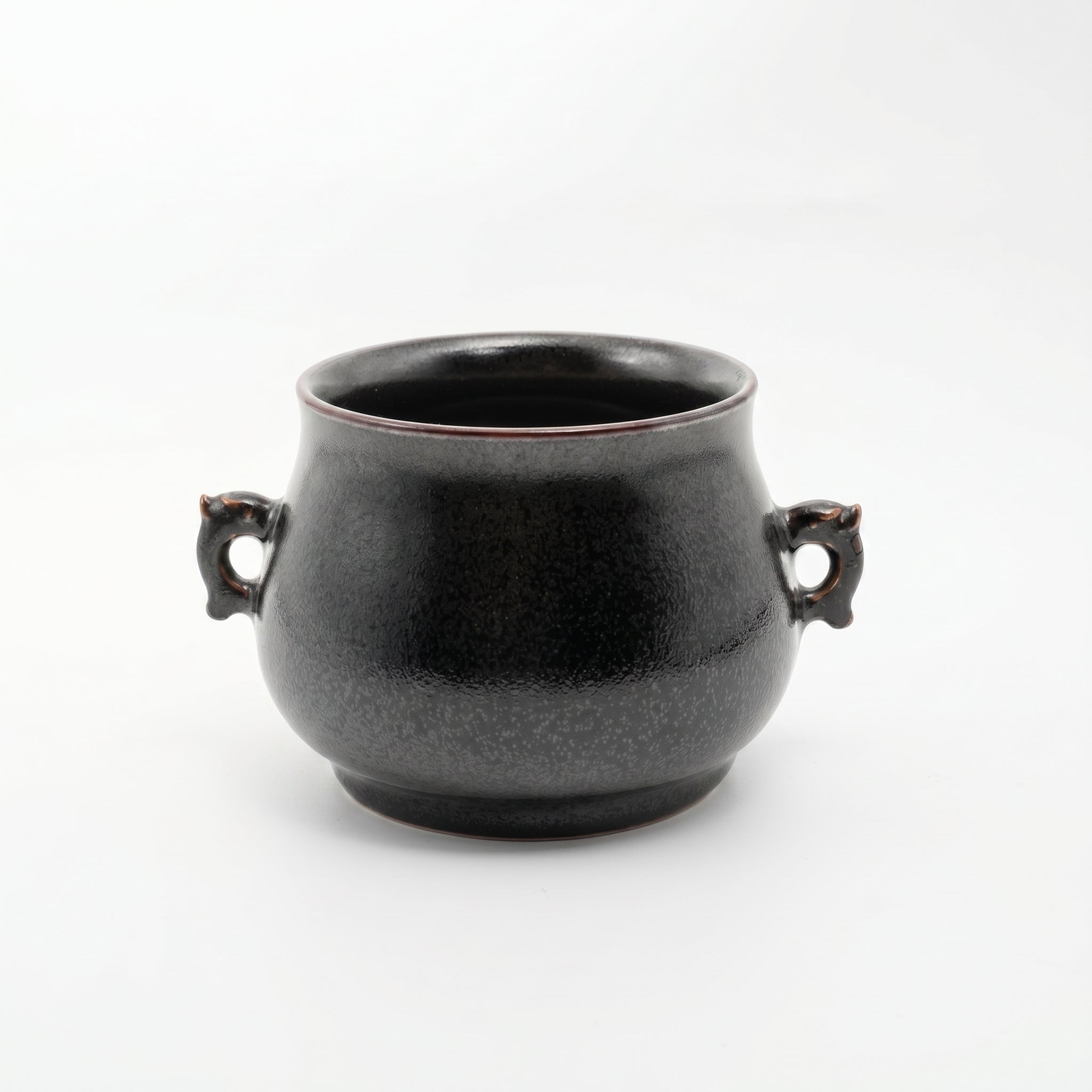 Ge Ware Dark Glaze Twin-Handle Incense Burner