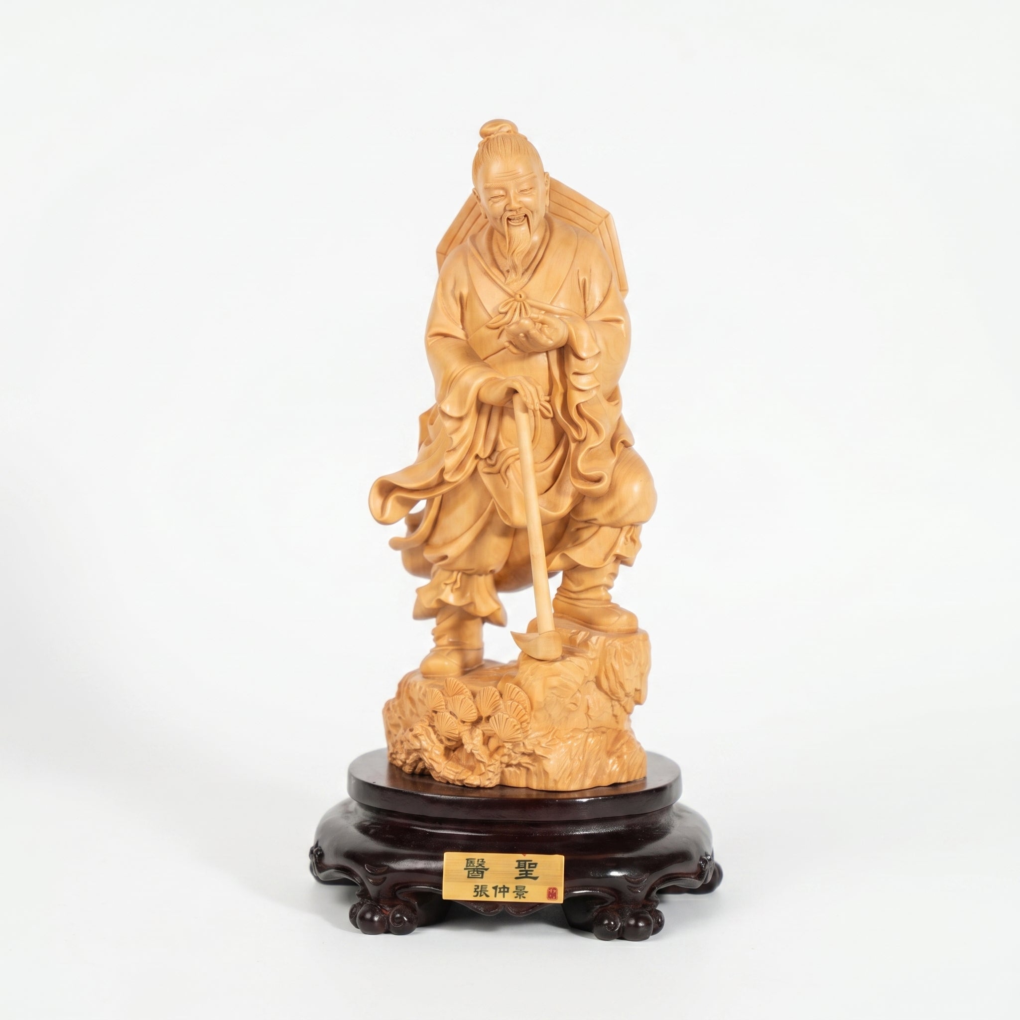Boxwood Carving of Medical Saint Zhang Zhongjing