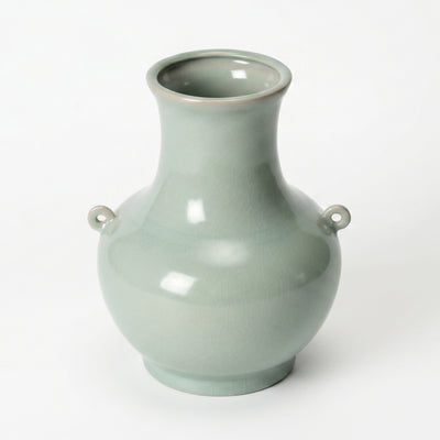 Ru Ware Celadon Twin-Handle Round Vase