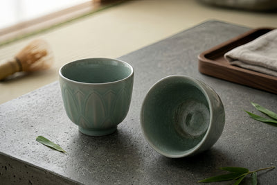Celadon Lotus Teacup - Chinese Ceramic Tea Cups