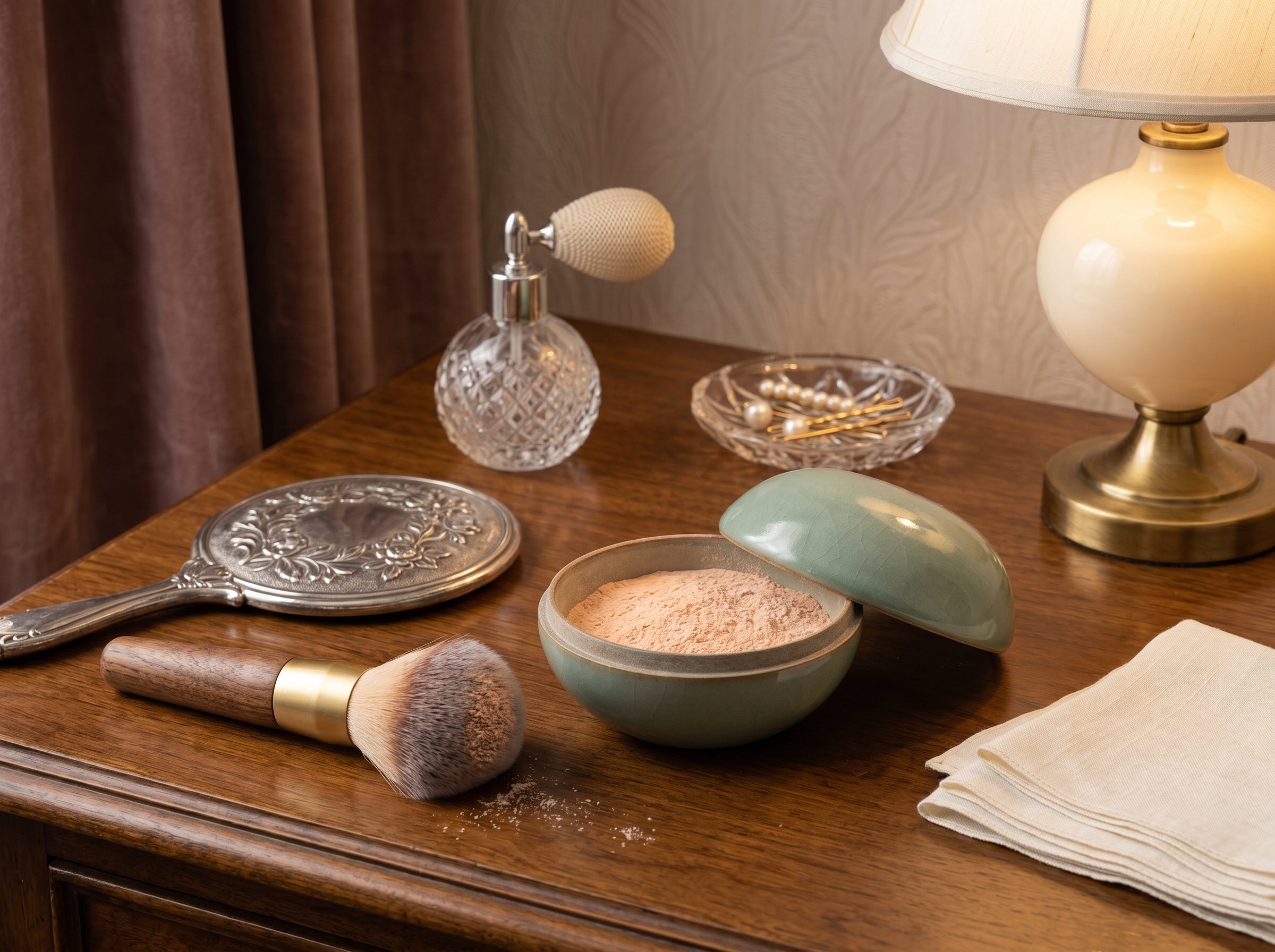 Ru Ware Celadon Powder Box