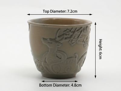 Ou Ware White Deer Pattern Cup