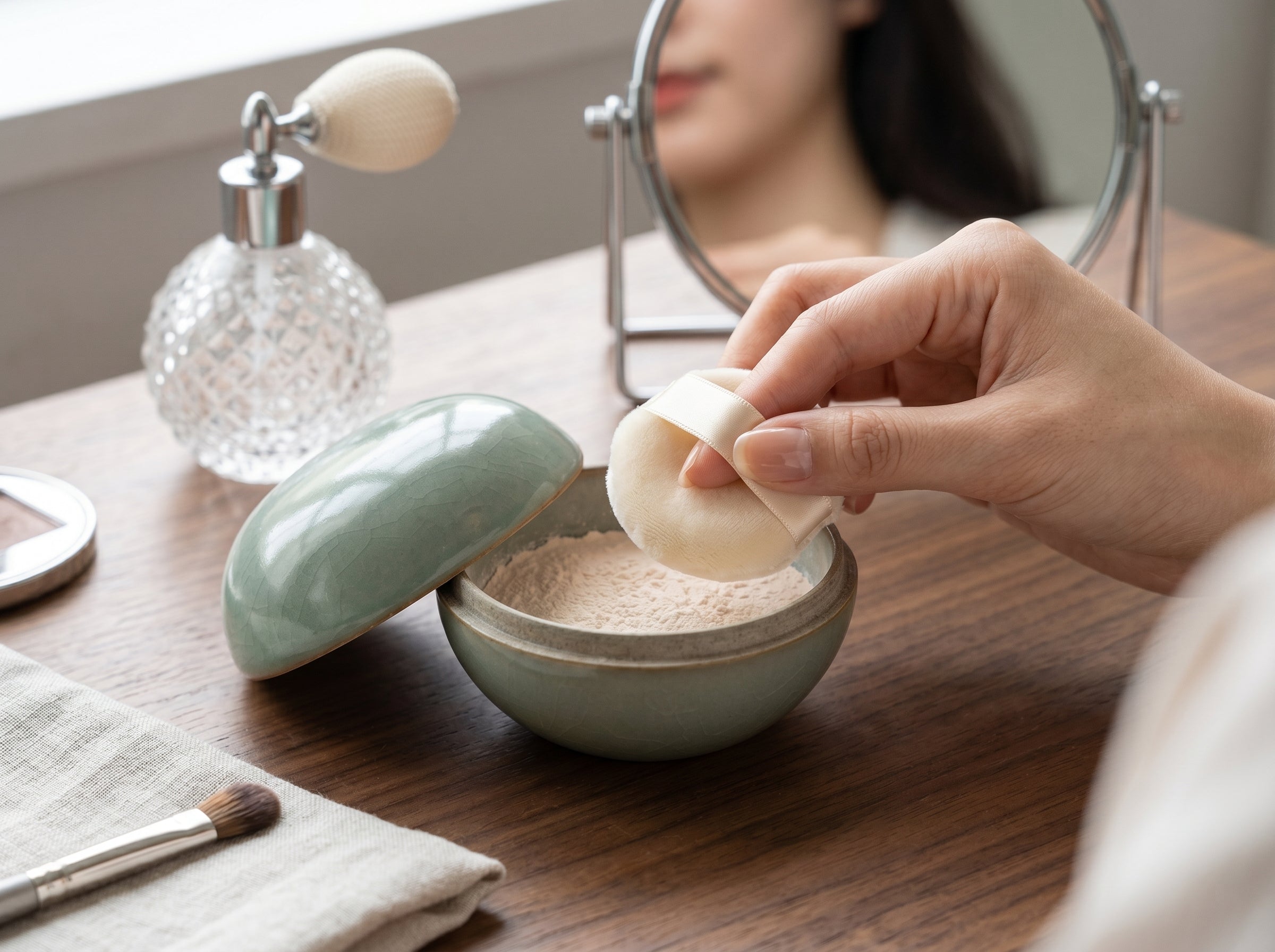 Ru Ware Celadon Powder Box