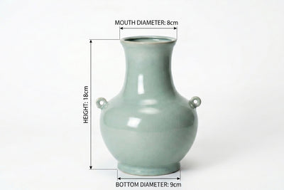 Ru Ware Celadon Twin-Handle Round Vase