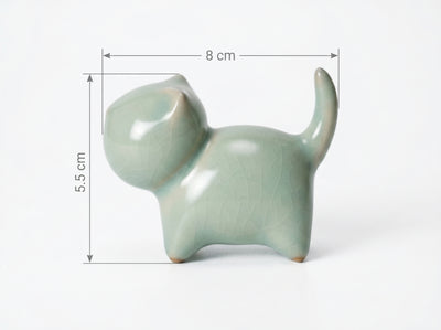 Ru Ware Celadon Kitten Figurine