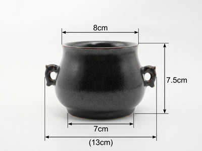 Ge Ware Dark Glaze Twin-Handle Incense Burner