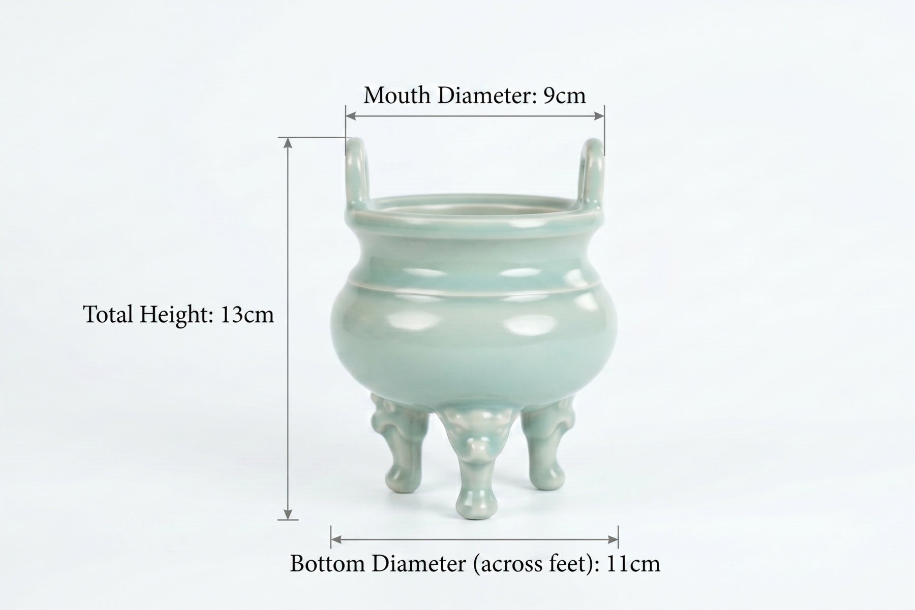 Ru Ware Celadon Beast-Foot Incense Burner
