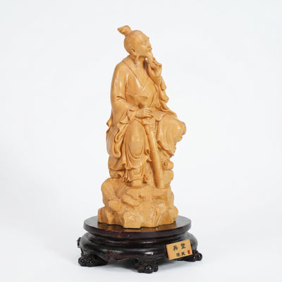 Boxwood Carving of Military Saint Sun Wu (Sun Tzu)