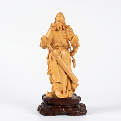 Boxwood Carving of Martial Saint Guan Gong
