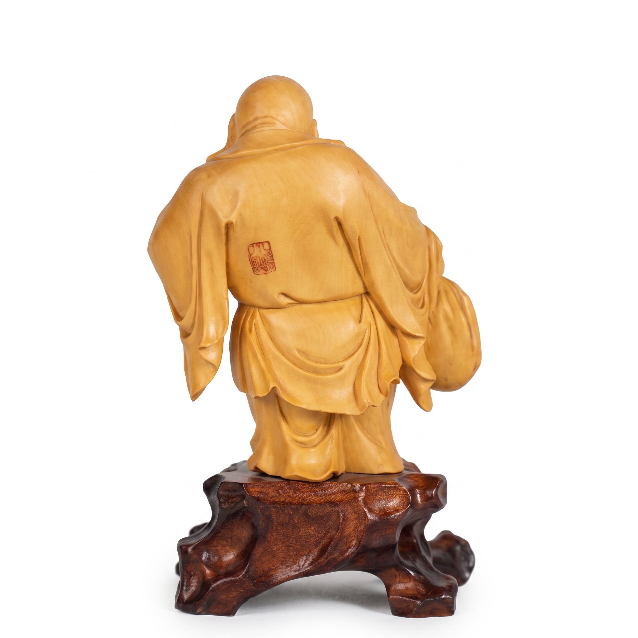 Boxwood Carving of Maitreya Buddha (Laughing Buddha)