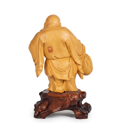 Boxwood Carving of Maitreya Buddha (Laughing Buddha)