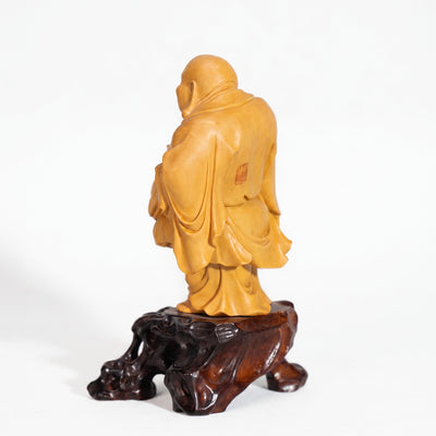 Boxwood Carving of Maitreya Buddha (Laughing Buddha)