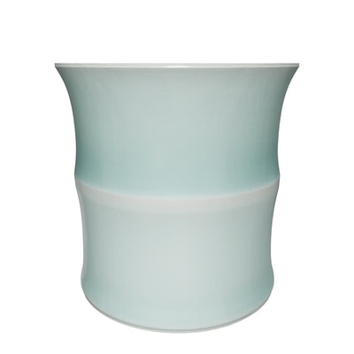 Handmade Celadon Teacup - Crackle Glaze Bamboo Joint Cup